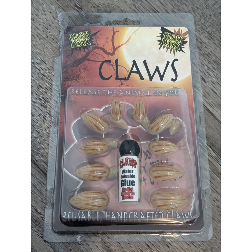 Glow In The Dark Reusable Handcrafted Claws Costume Cosplay Halloween Werewolf